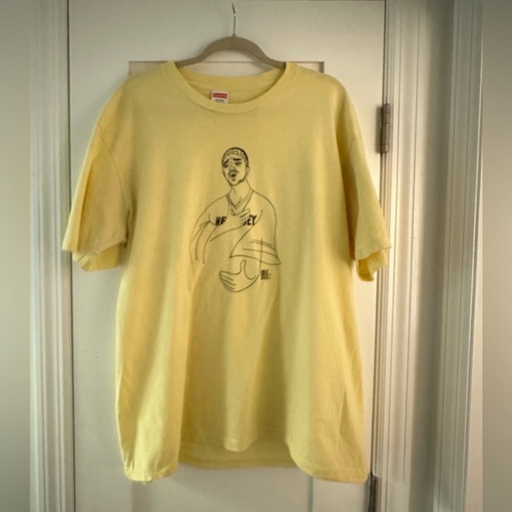 Supreme Prodigy Al Hirschfeld Size XL Yellow T-Shirt Mobb Deep